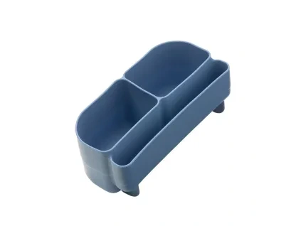 Silikonový bento organizér do středního boxu - modrý