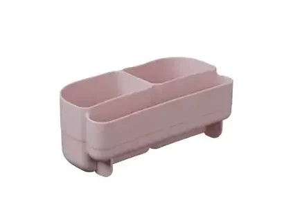 Silikonový bento organizér do středního boxu - růžový