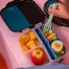 Silikonový bento organizér do středního boxu - modrý