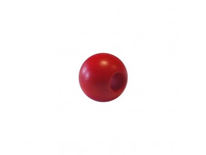 Dřevěný korálek - Koule 25/10mm červená
