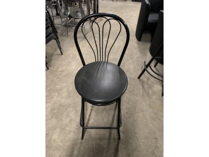 Barová židle černá kulatá BZ - použitá