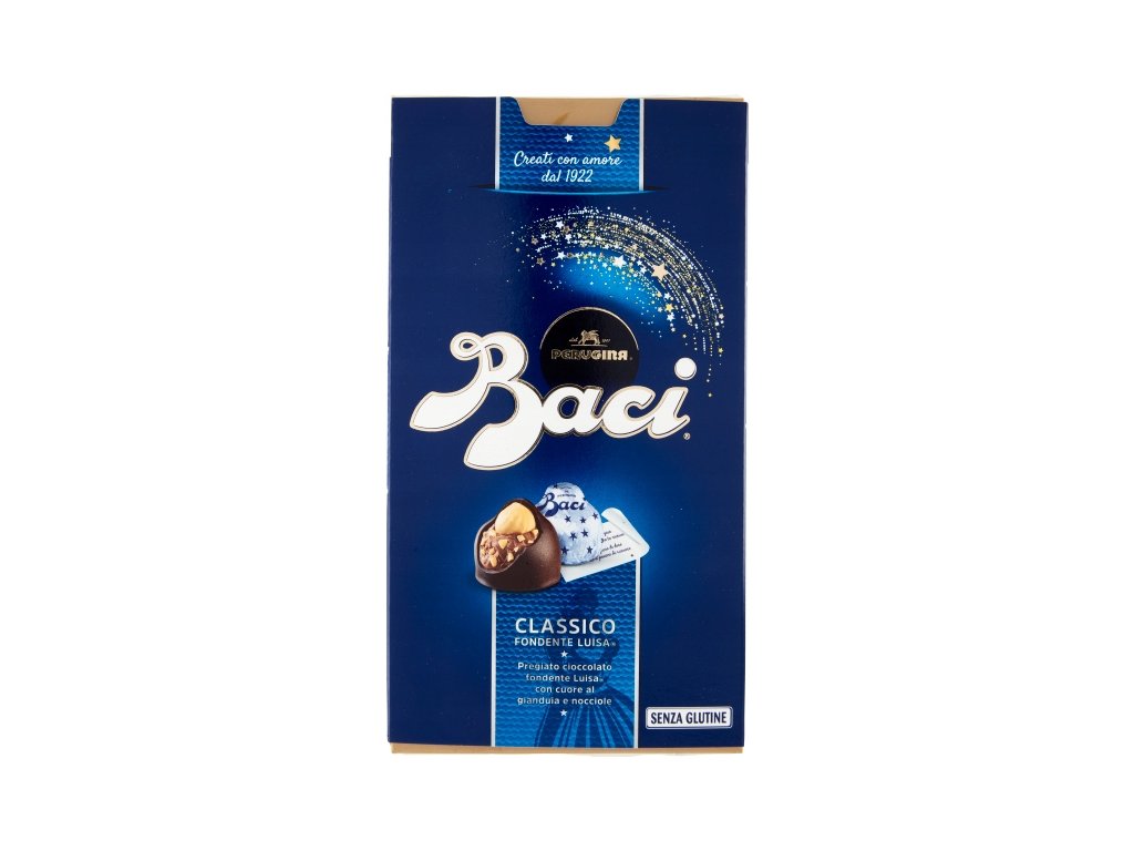 PERUGINA Baci Clasico Bijou GR.200 pralinky z tmavé čokolády, s lísk.oříšky, klasik
