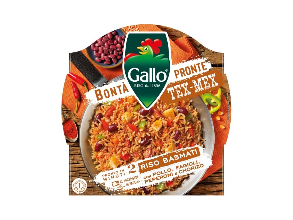 GALLO BONTA' Tex Mex Riso Basmati GR.220 - rýže basmati s kuřetem,fazolemi a paprikami