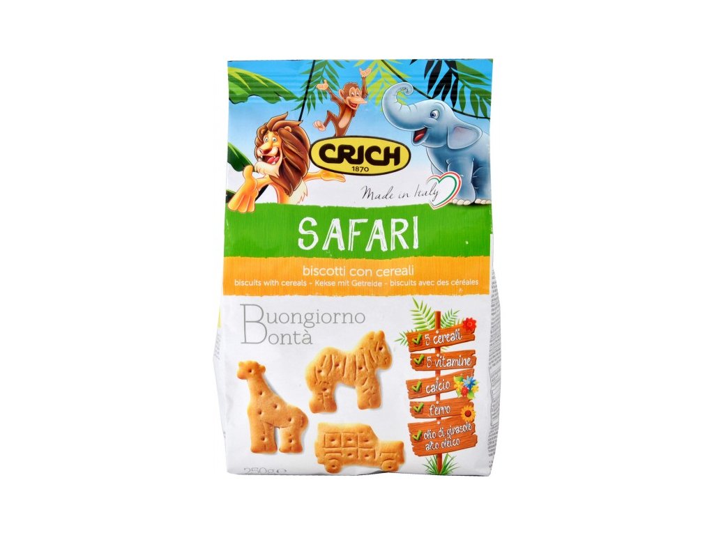 CRICH Biscotti Baby Safari con calcio e ferro GR.180