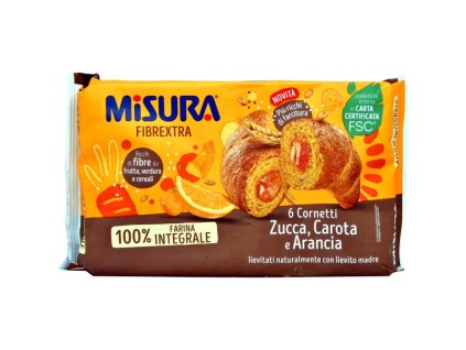 MISURA Cornetti Fibrextra ripieni di Zucca, Carota e Arancia x 6 GR.308 - croissanty plněné dýní, mrkví a pomerančem