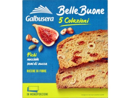 GALBUSERA Fette spesse con Fichi, Nocciole e semi di Zucca G200 - křupavý chlebíček s fíky, lískovými oříšky a dýňovými semínky