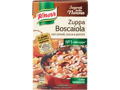 KNORR Segreti della Nonna Zuppa Boscaiola ML.500- babiččina lesní polévka s cereálií, dýní a hříbky