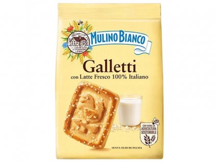 MULINO BIANCO Galletti al Latte Fresco 100% IT GR.350 - sušenky křehké, s čerstvým mlékem
