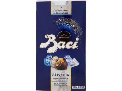 PERUGINA Baci Assortito Bijou GR.200 - pralinky z tmavé čokolády, s lísk.oříšky, čokoláda extra
