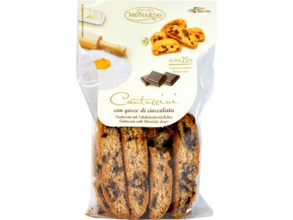 MONARDO Cantuccini al Cioccolato GR.220 - tradiční italské sušenky s kousky čokolády