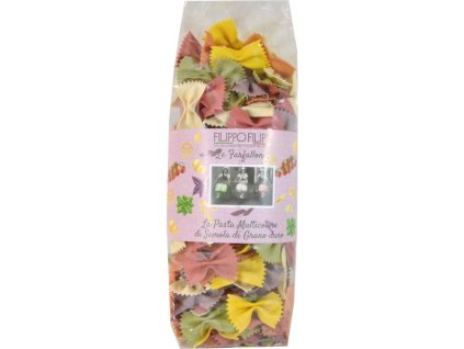 FILIPPI Pasta Semola Farfalle tricolore GR.500 - italské semolinové těstoviny barevné,Motýlci