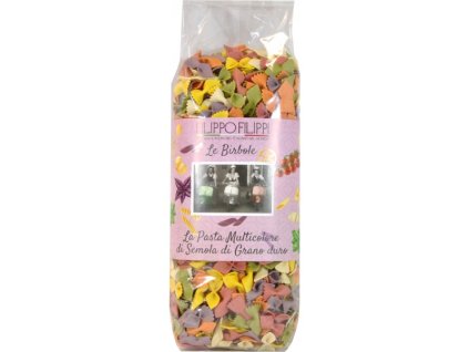 FILIPPI Pasta Semola Birbole tricolore GR.500 - italské semolinové těstoviny barevné,Birbole