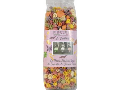 FILIPPI Pasta Semola Frottole tricolore GR.500 - italské semolinové těstoviny barevné,Frottole
