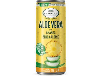 L´ANGELICA Aloe Ananas lattina ML.240 Aloe Vera drink Ananas, s vitmínem B2 a zinkem, plech