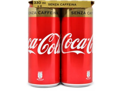 COCA COLA Senza Coffeina_ Lattina Sleek  ML.330 x 4 - coca cola,bez kofeinu, PLECH