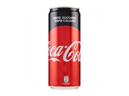 COCA COLA Zero_Lattina Sleek ML.330 - coca cola,bez cukru, PLECH