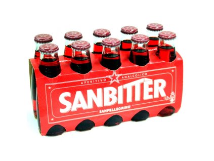 SAN PELLEGRINO Sanbitter Rosso ML.100x10 Cluster - nealkoholický italský aperitiv,SKLO