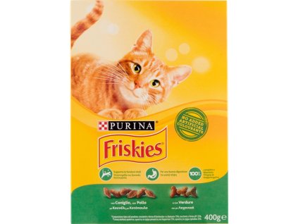 FRISKIES Gatto_Crocchette Coniglio,Pollo,Verdure.Adult GR.400 - granule kočka.Králík,kuře,zelenina.  20