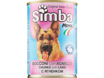 SIMBA CANE_Bocconi Agnello GR.415 - masové kousky pes.Jehněčí maso. plech  24