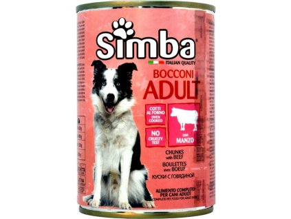 SIMBA CANE_Bocconi Manzo GR.415 - masové kousky pes.Jehněčí maso. plech  24
