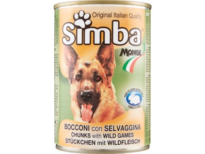 SIMBA CANE_Bocconi Selvaggina GR.415 - masové kousky pes.Zvěřina. plech  24