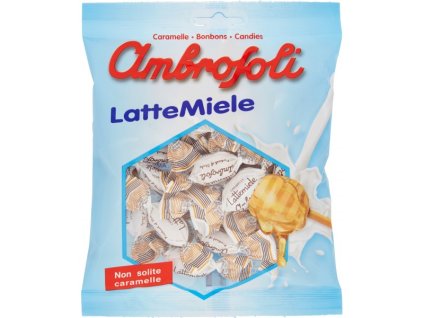 AMBROSOLI Caramelle Latte e Miele GR.135 - mléčné bonbóny s medem  20