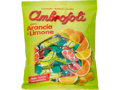 AMBROSOLI Caramelle Agrumi GR.130 - želé ovocné bonbóny, citrusové plody  20