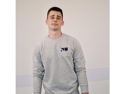 Mikina bez kapuce – Žíhaná šedá