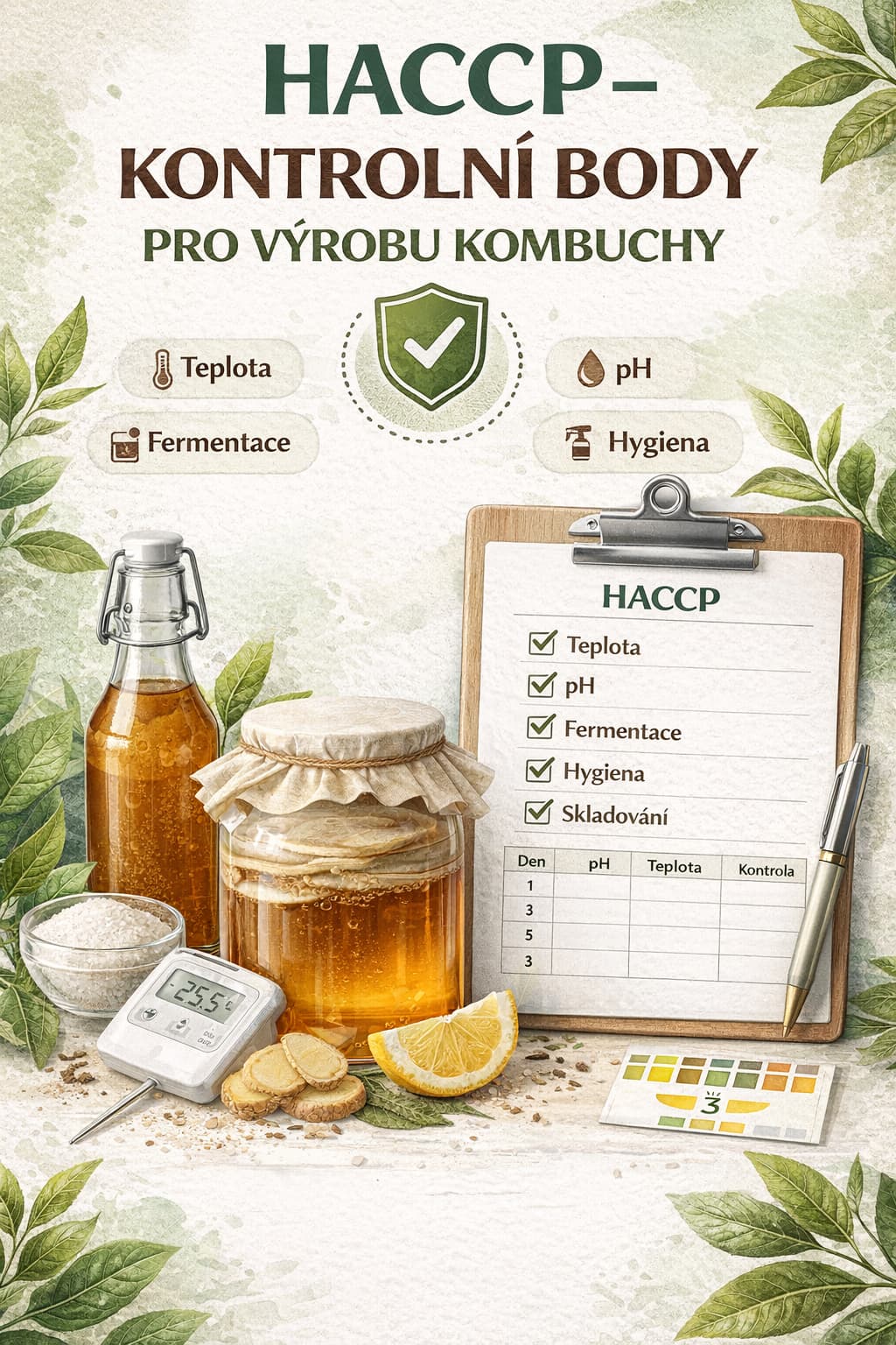 HACCP – kontrolní body pro výrobu kombuchy