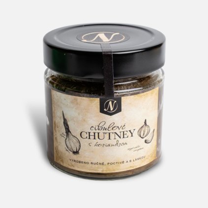 cibulové chutney s koriandrem