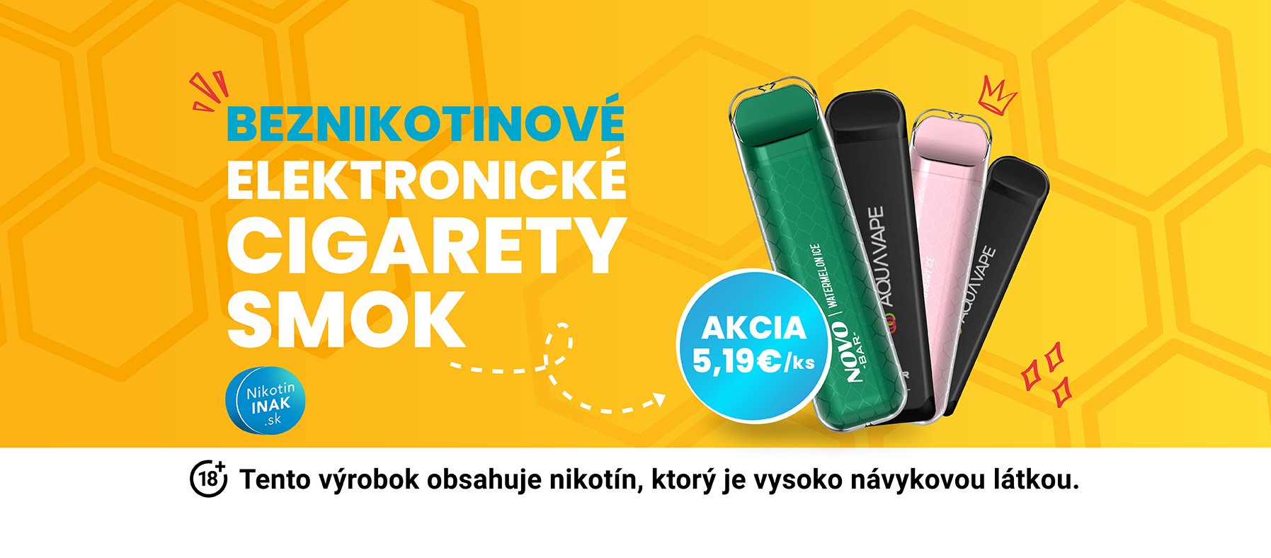 Akčný balík elektronických cigariet - ZERO NICOTINE