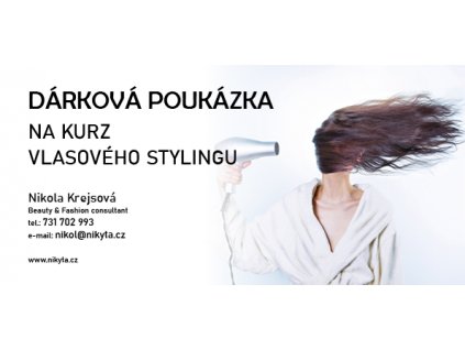 Voucher na kurz vlasového stylingu