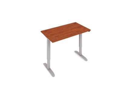 Elektr. nastavitelný stůl 120x80 - HOBIS MOTION MS 2 1200 (Barva kovové podnože stříbrná, Dekor stolové desky višeň)