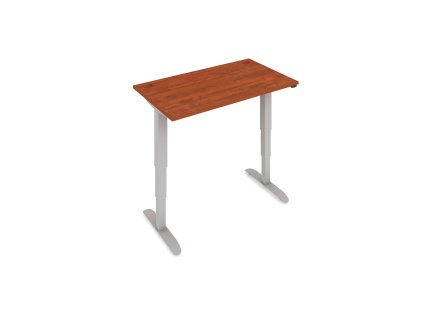 Elektr. nastavitelný stůl 120x80 - HOBIS MOTION MS 3 1200 (Barva kovové podnože stříbrná, Dekor stolové desky višeň)