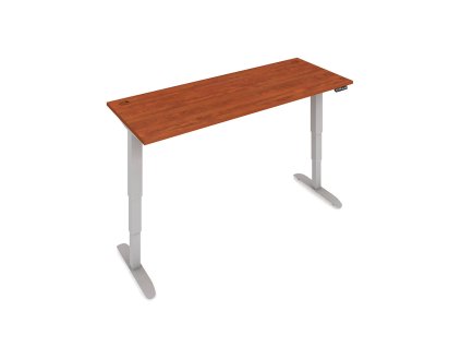 Elektr. nastavitelný stůl 180x80 s pamětí - HOBIS MOTION MS 3M 1800 (Barva kovové podnože stříbrná, Dekor stolové desky višeň)