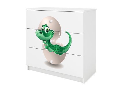 Komoda BABYDREEMS dino bílá