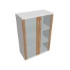 Skříň policová se skleněnými dveřmi 115,2 cm - Hobis Strong S 3 80 04