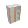 Skříň policová se skleněnými dveřmi 115,2 cm - Hobis Strong S 3 80 04