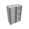Skříň policová se skleněnými dveřmi 115,2 cm - Hobis Strong S 3 80 04