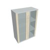 Skříň policová se skleněnými dveřmi 115,2 cm - Hobis Strong S 3 80 04