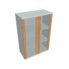 Skříň policová se skleněnými dveřmi 115,2 cm - Hobis Strong S 3 80 04