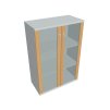 Skříň policová se skleněnými dveřmi 115,2 cm - Hobis Strong S 3 80 04
