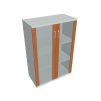 Skříň policová se skleněnými dveřmi 115,2 cm - Hobis Strong S 3 80 04