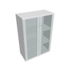 Skříň policová se skleněnými dveřmi 115,2 cm - Hobis Strong S 3 80 04
