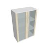 Skříň policová se skleněnými dveřmi 115,2 cm - Hobis Strong S 3 80 04
