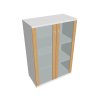 Skříň policová se skleněnými dveřmi 115,2 cm - Hobis Strong S 3 80 04