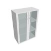 Skříň policová se skleněnými dveřmi 115,2 cm - Hobis Strong S 3 80 04