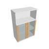Skříň policová se skleněnými dveřmi 115,2 cm - Hobis Strong S 3 80 05