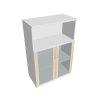 Skříň policová se skleněnými dveřmi 115,2 cm - Hobis Strong S 3 80 05