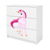 Komoda BABYDREEMS jednorožec bílá